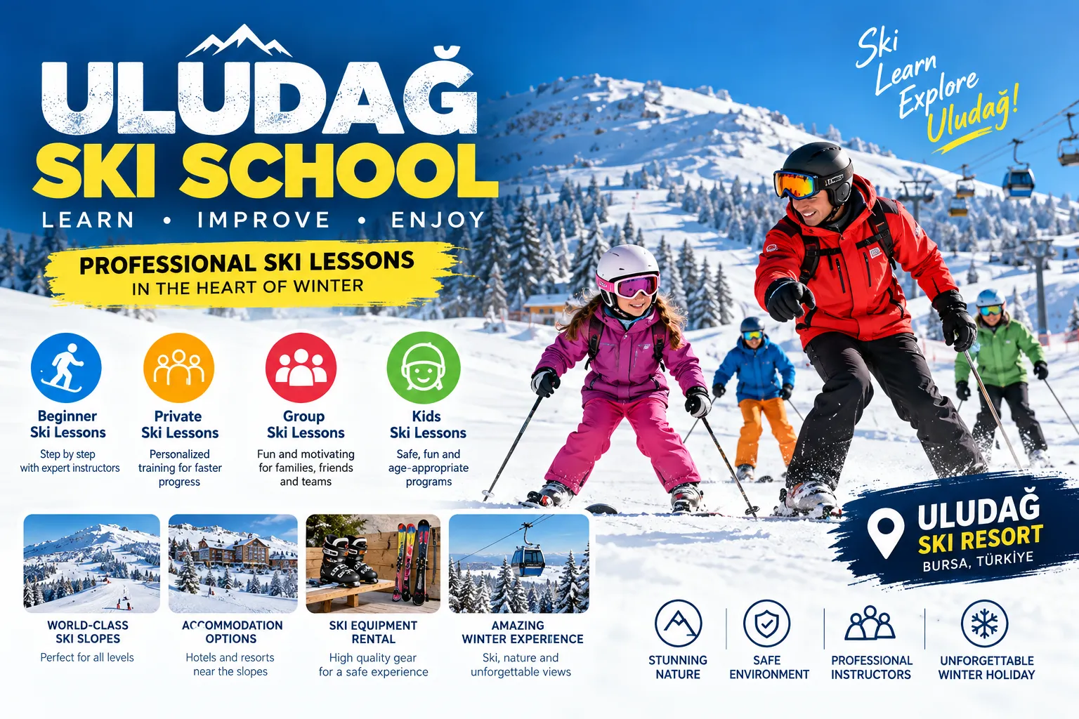 Uludağ Kayak Kursu, Uludağ Kayak Tatili