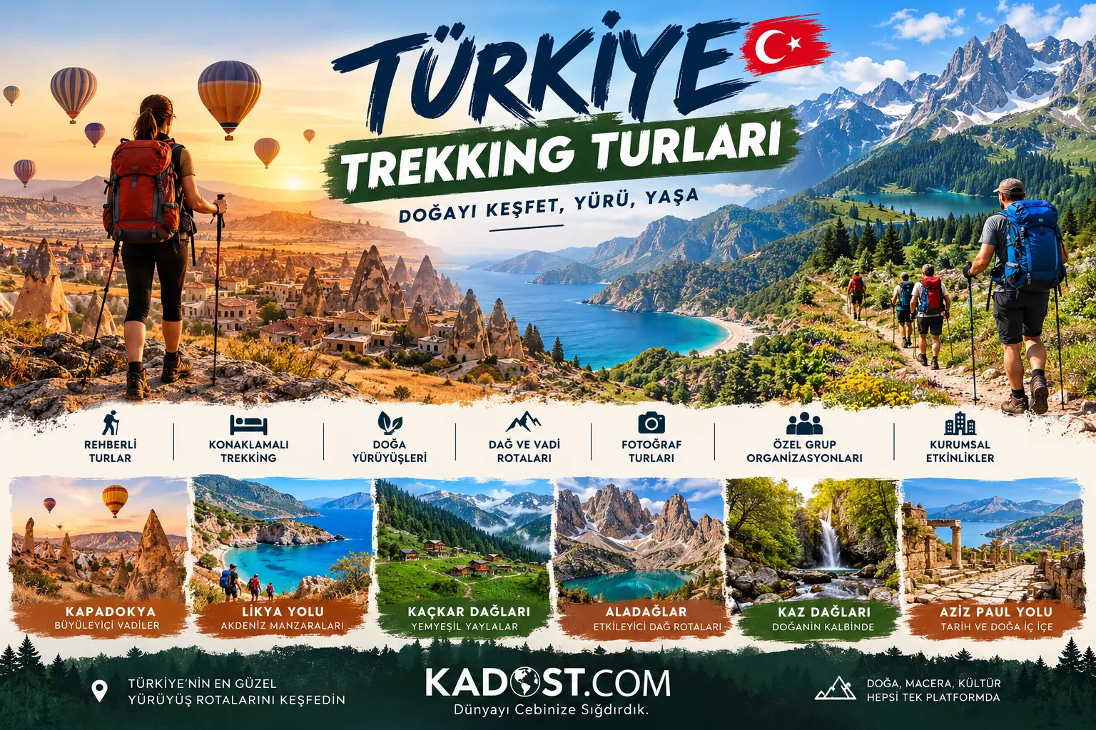 Türkiye trekking turları, Türkiye doğa yürüyüşleri, trekking tatili, trekking turu, rehber