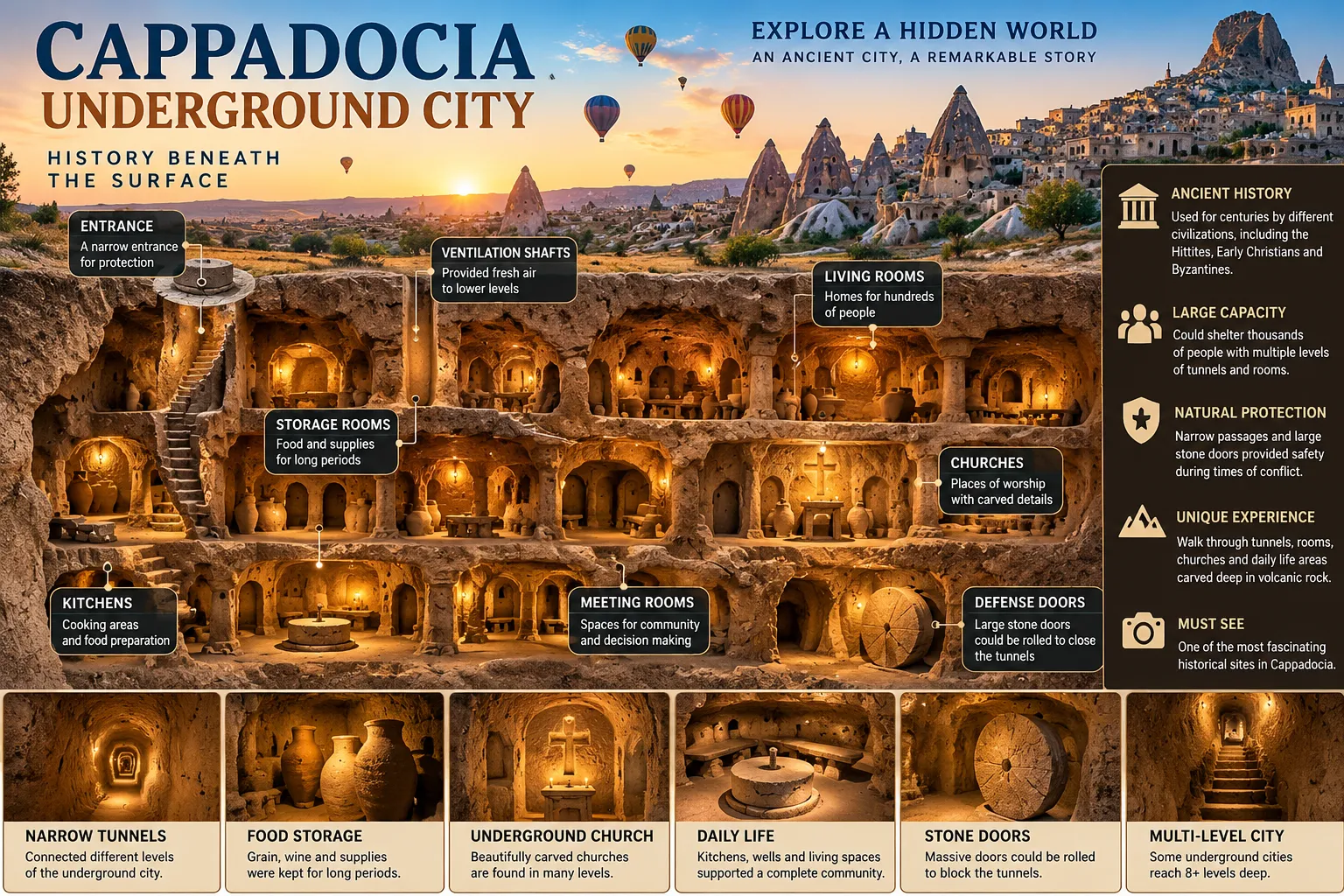 Kapadokya yeraltı şehiri