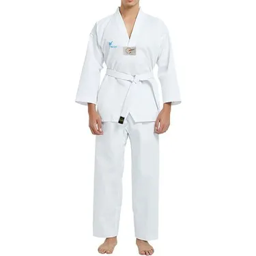 Taekwondo Elbisesi Acemi Beyaz Yaka Dobok