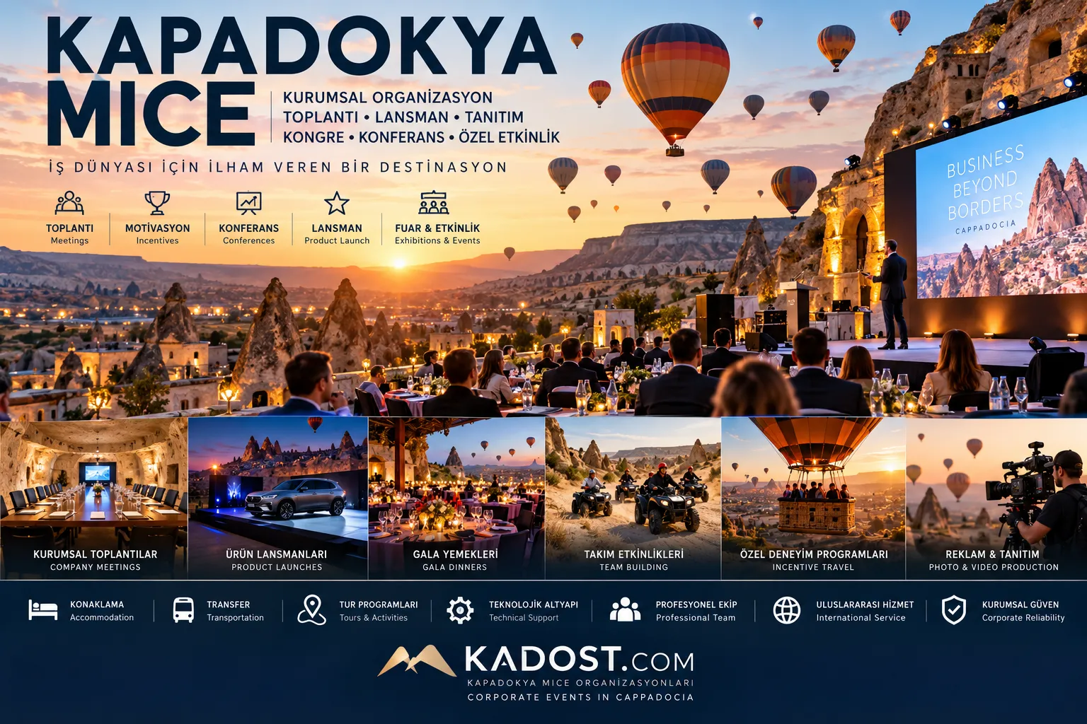 Kapadokya Kurumsal Şirket Toplantıları, Kapadokya Lansman, Kapadokya Tanıtım, Kapadokya Ko