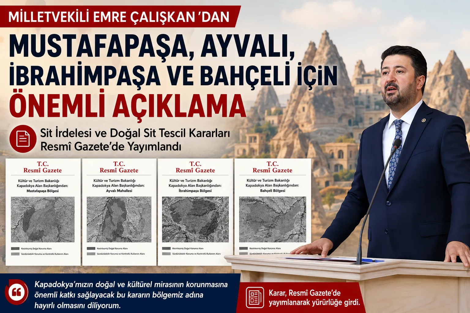 Mustafapaşa ve Çevresindeki Sit Kararları Resmî Gazete’de Yayımlandı