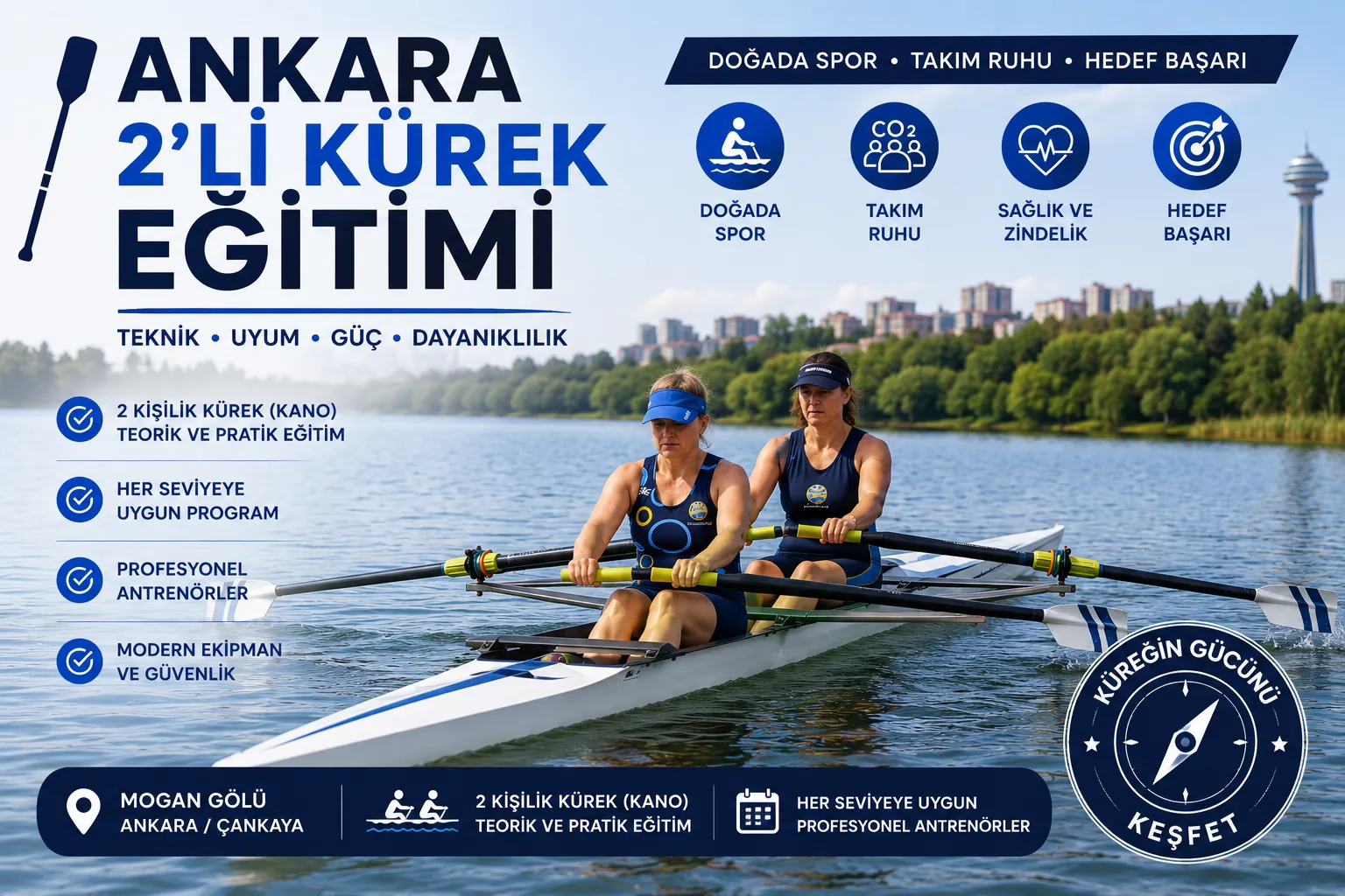 Ankara Kürek Kursu 4'lü Grup Eğitimi