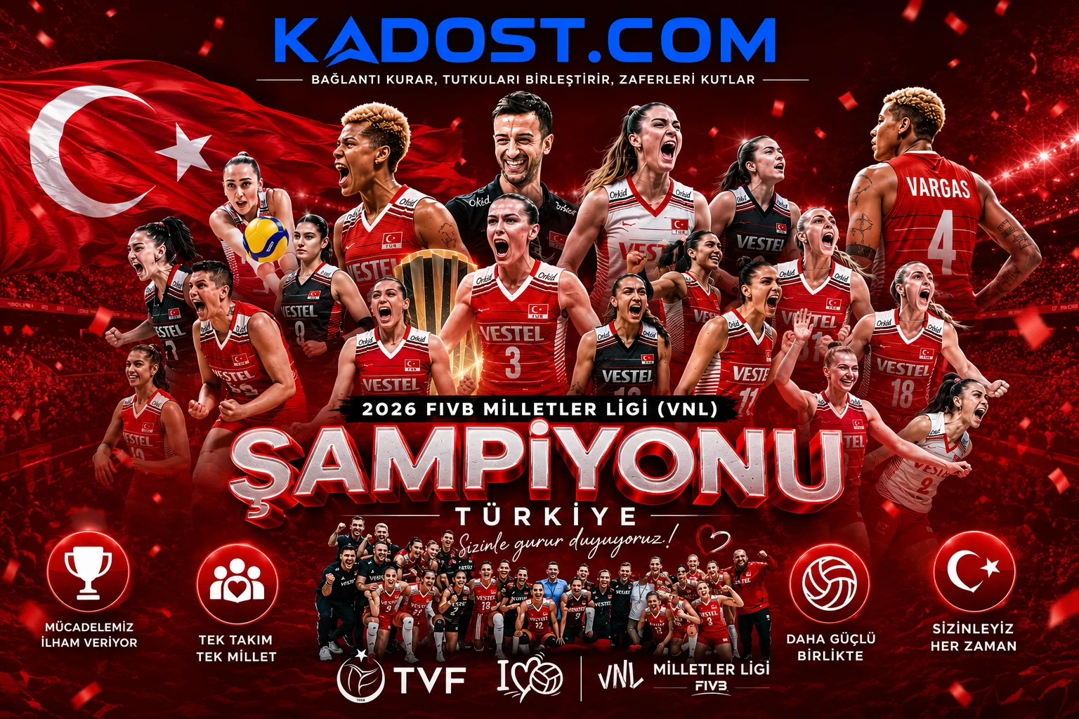 🏆 Kadost Voleybol Kadın Milli Takımımızı Kutlar