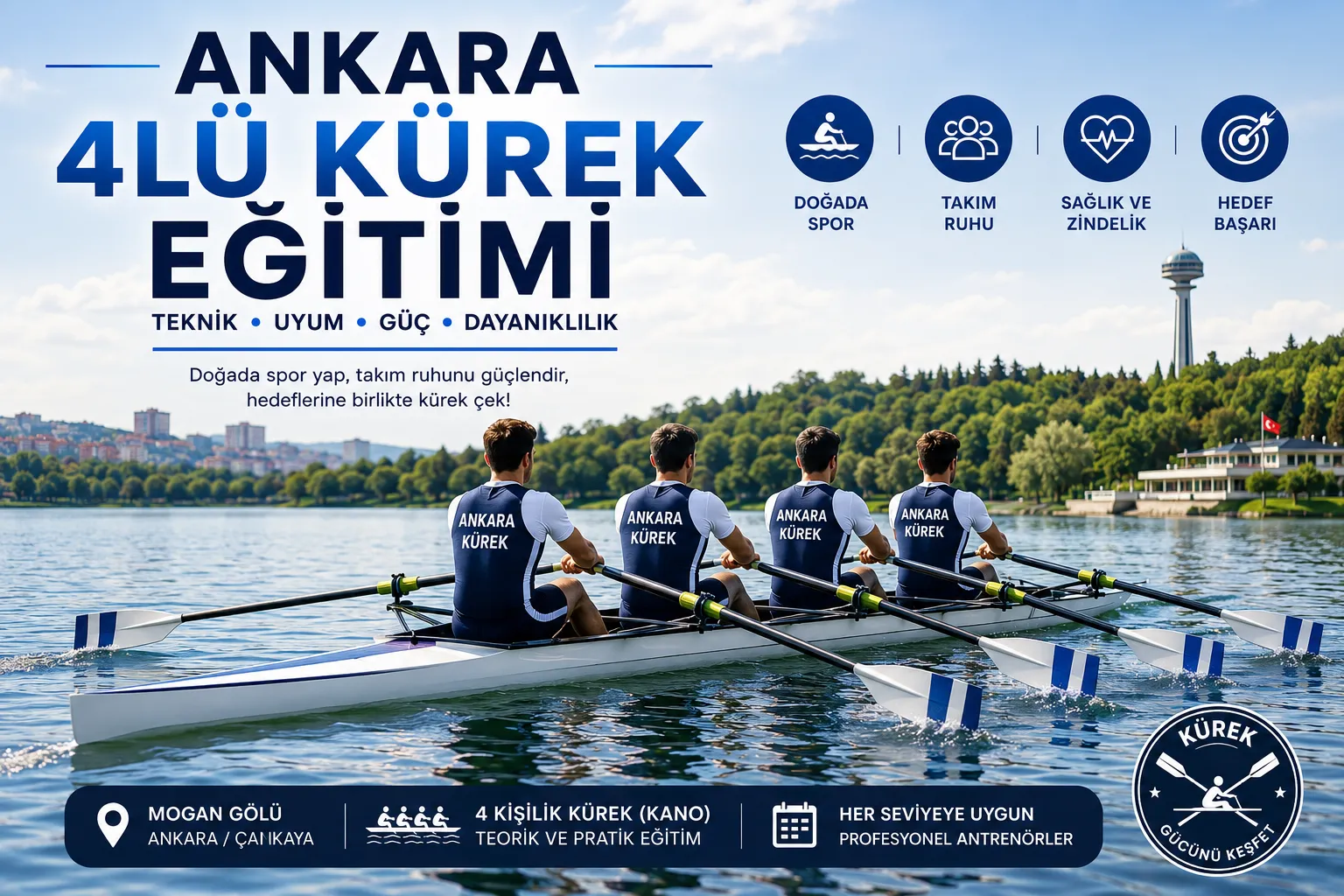 Ankara Kürek Kursu 4'lü Grup Eğitimi