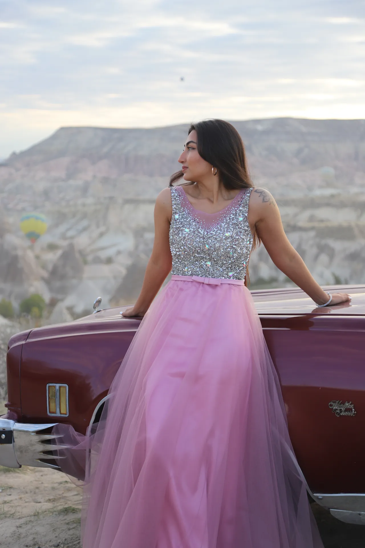 Kapadokya Pembe Kısa Elbise Kiralama